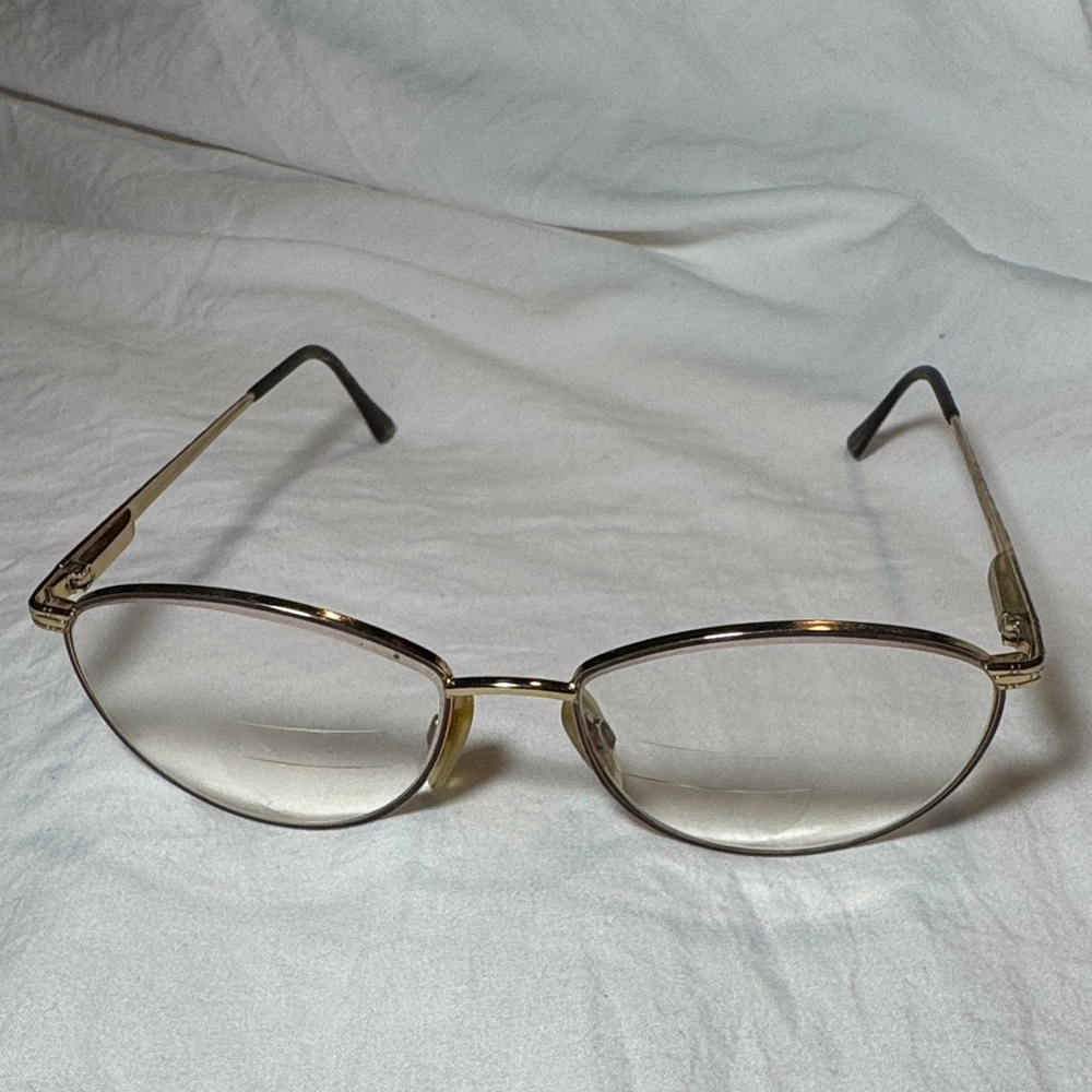 Yves Saint Laurent Gold and Black Glasses